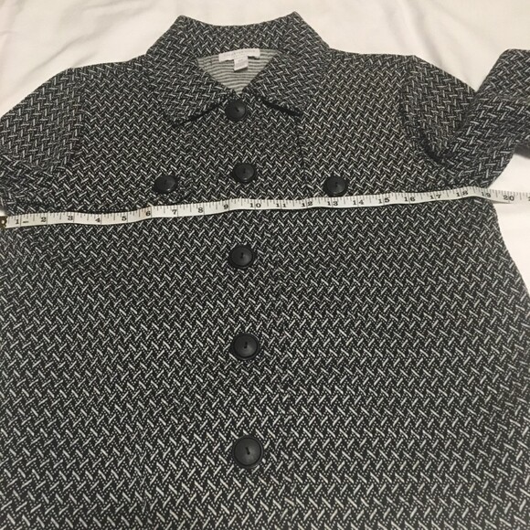 🎯3 for $30🎯 Charter Club jacket S petite black 3/4 sleeve 5 button Old Money - Picture 4 of 6